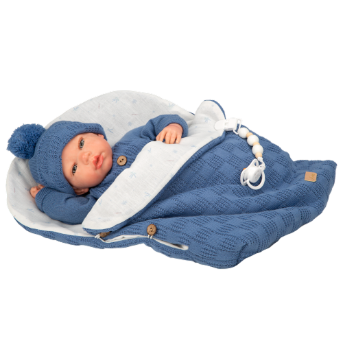 Arias Reborn 40 cm Alberto Blue with Sleeping Bag (view 6)